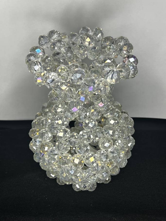 Crystal Beaded Vase