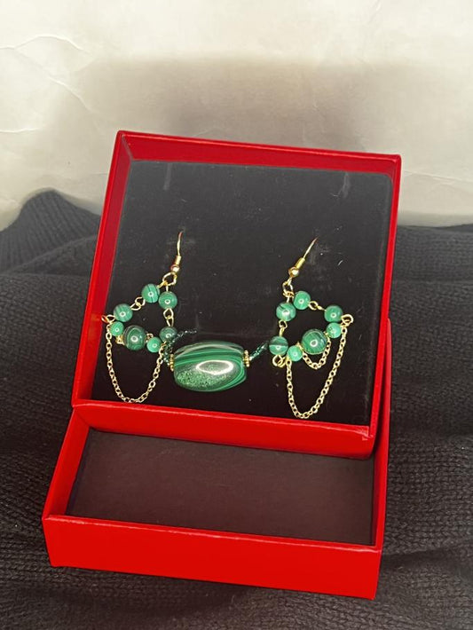 Malachite Jewelry Set