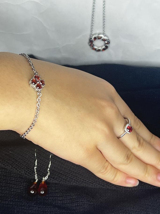 Garnet Jewelry Set