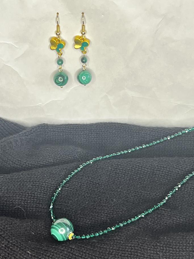 Malachite Jewelry Set