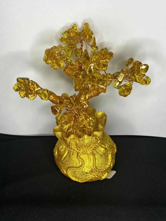 Money Bag Crystal Tree