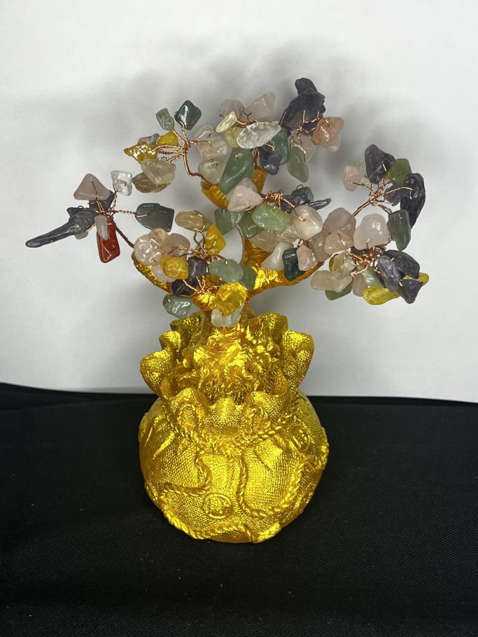 Money Bag Crystal Tree