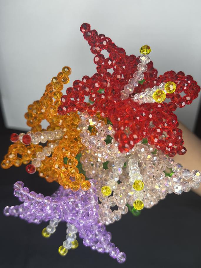 Beaded Crystal Flowers